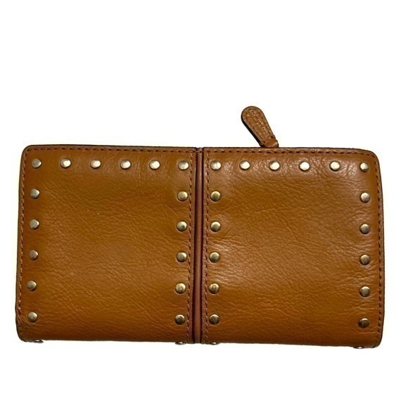 Michael kors brown leather studded wallet - Picture 1 of 7